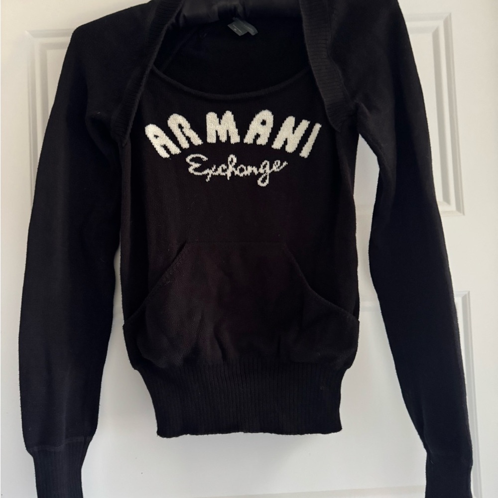 EXCHANGE Black and White Knit Top